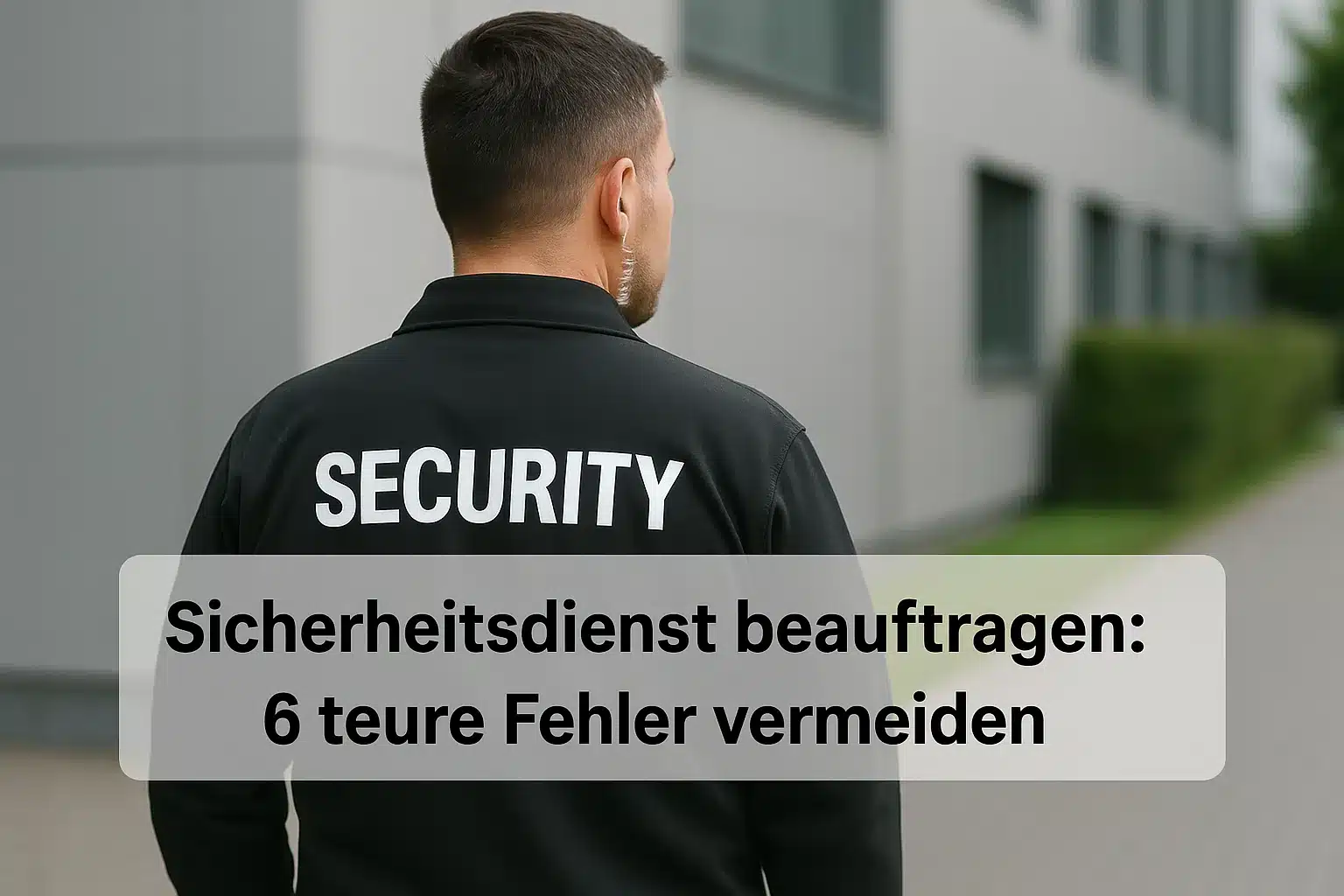 Sicherheitsdienst beauftragen: 6 teure Fehler vermeiden - foto realistisch, neutral, wenig text, dezent, seriös